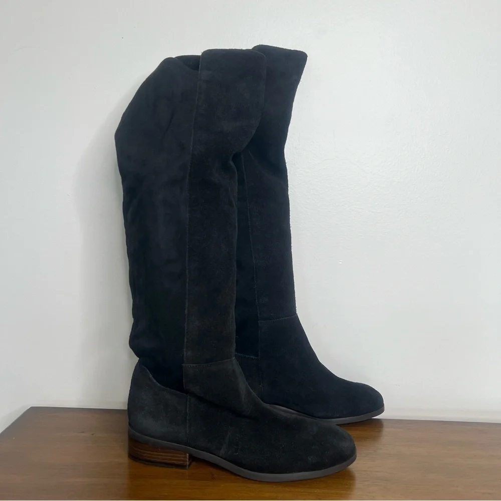 Lucky Brand Women's Calypso Tall Leather Black Boot Size 6 #B1291